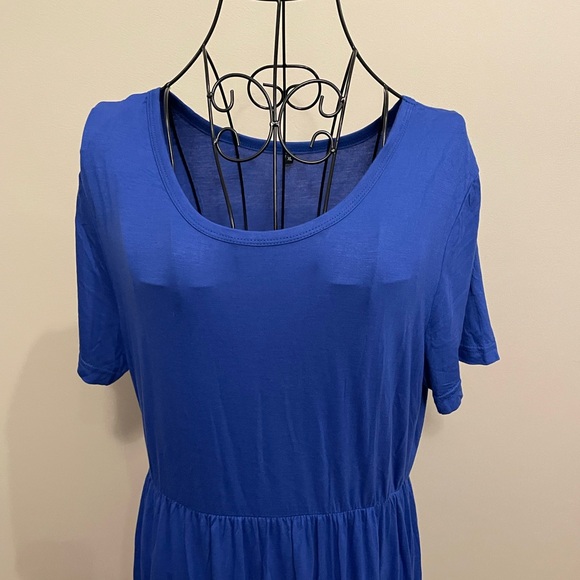 Unbranded Simple Blue Tshirt Maxi Dress Size XL - Picture 2 of 3